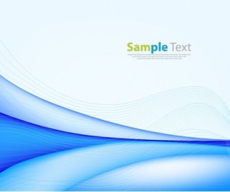 Abstract Background with Blue Wave Vector Illustration