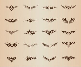 Tribal Tattoo Element Vector Set