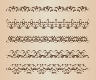 Decorative Calligraphic Borders Vector Set