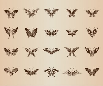 Butterflies for Design Vector Set