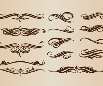 Calligraphic Elements Vector Set for Design