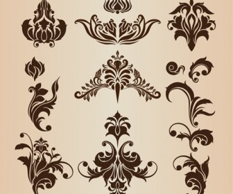 Retro Design Decorative Elements Vector Set