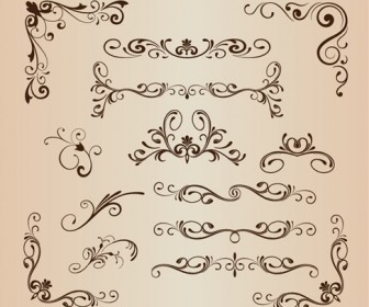 Set of Vector Vintage Design Elements