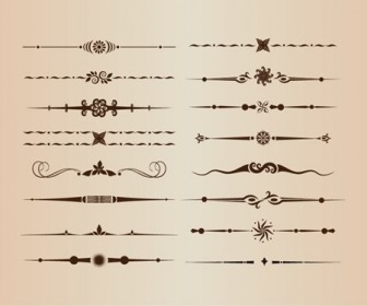 Vector Set of Decorative Design Divider Elements