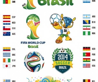 2014 Brazil World Cup Vector Set