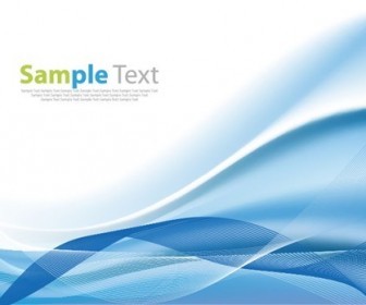 Blue Wave Line Design Background Vector Illustration