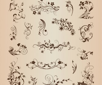 Floral Pattern Elements for Decoration