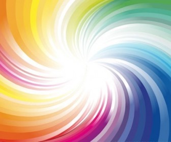 Abstract Rainbow Colors Wave Background Vector Illustration