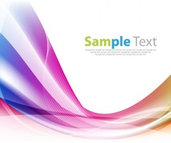 Colorful Abstract Design Wave Background Vector Illustration