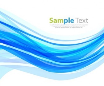 Abstract Blue Wave Design Vector Background