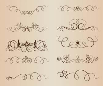 Vector Set of Vintage Calligraphic Elements