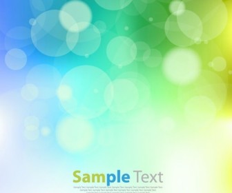 Abstract Design Blue Green Bokeh Background Vector