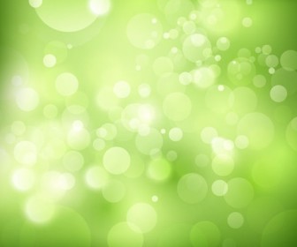 Green Bokeh Vector Illustration Background