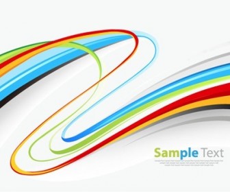 Colorful Curves Abstract Background Vector Illustration