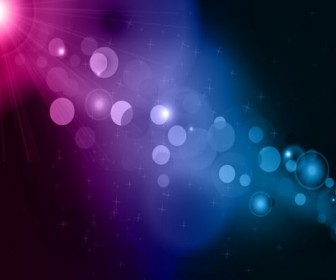 Blue and Purple Bokeh Abstract Light Background Vector Illustration