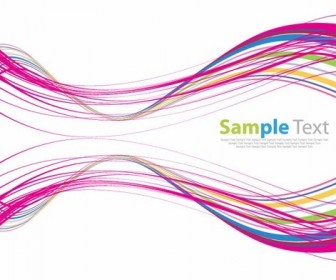 Colored Curves Abstract Background Vector Illustration