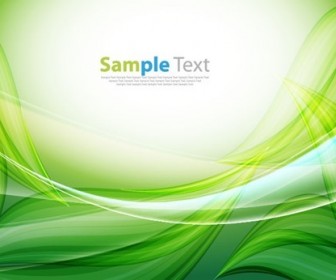 Abstract Green Leaf Background Vector Illustration