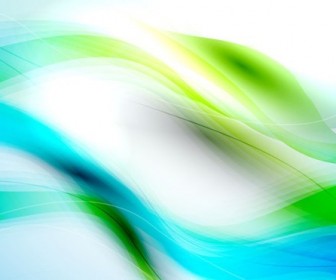 Abstract Blue Green Waves Background Vector Illustration