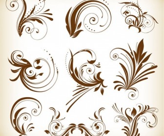 Vintage Floral Ornaments Vector Design Elements