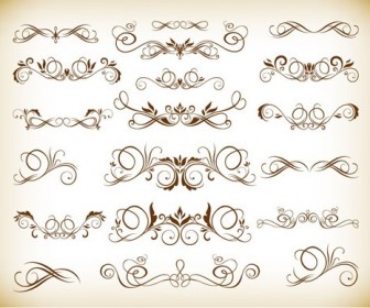 Ornament Desgin Floral Elements Vector Illustration