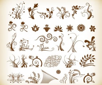 Floral Patterns for design Vector Illustration Set