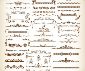 Vintage Design Elements Collection Vector Illustration