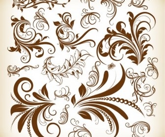 Vintage Decoration Design Elements Vector Illustration Set