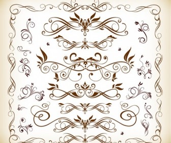 Vector Set of Floral Ornaments