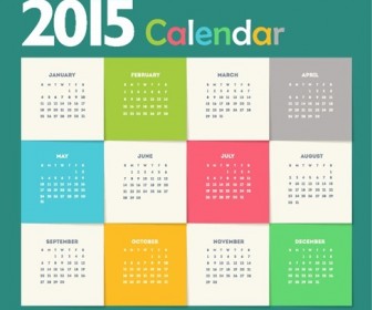 Creative New Year Calendar 2015 Vector Illustration