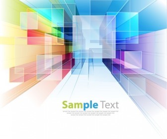 Abstract Colorful Tech Background Vector Illustration