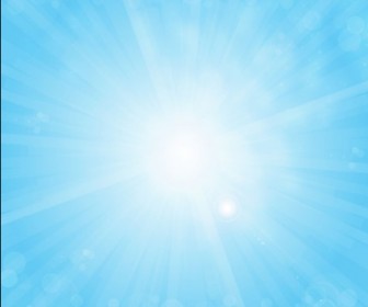 Sun on Blue Sky Vector Background