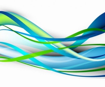 Abstract Blue Wave Vector Background