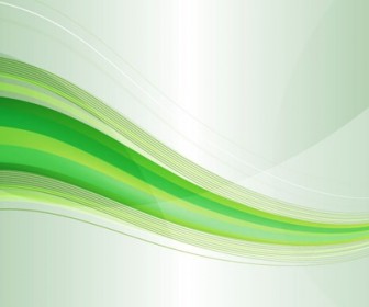 Abstract Modern Green Wave Background Vector Graphic