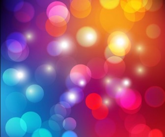 Colorful Bokeh Light Abstract Background Vector Illustration