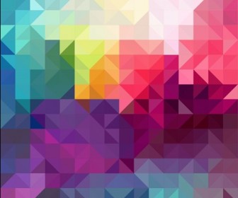 Abstract Background with Colorful Triangles Vector Illustration