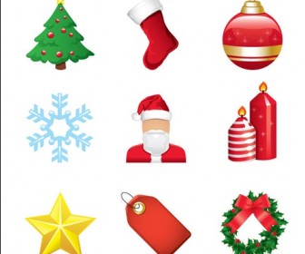 Christmas Elements Icon Set