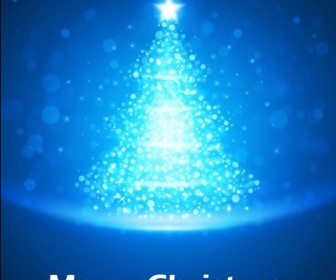 Christmas Tree with Light Vector Background