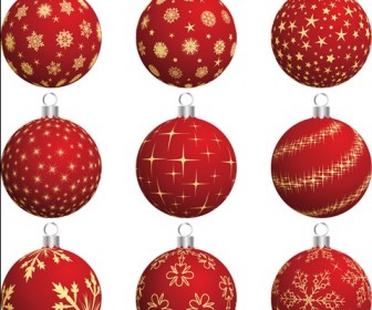 Christmas Balls Vector Set