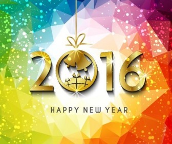 2016 Happy New Year Background Vector Illustration