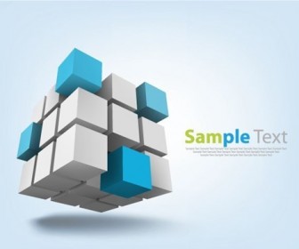 Abstract Cubes Background Vector Illustration