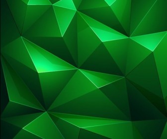 Abstract Green Triangle Background Vector Illustration