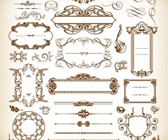 Ornate Design Elements Vector Set