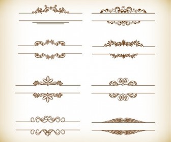 Header Frame with Retro Floral Elements Vector Illustration