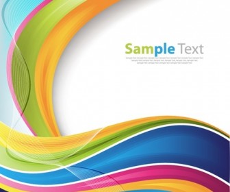 Vector Illustration of Abstract Colorful Waves Background