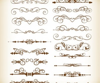 Vector Set of Divider Decoration Elements