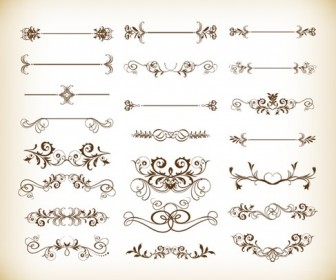 Set of Vector Graphic Decorative Elements for Design