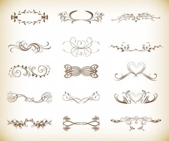 Vector Illustration Set of Ornate Design Elements