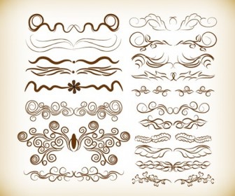 Set of Decorative Elements Vector Illustration for Design