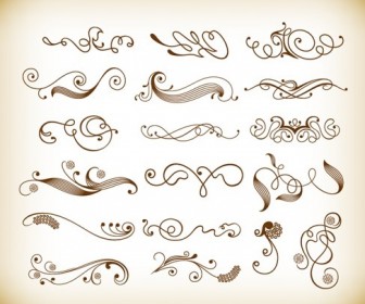 Vector Set of Decorative Elements for Design