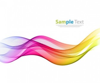 Vector Illustration of Abstract Colorful Wave Line Background